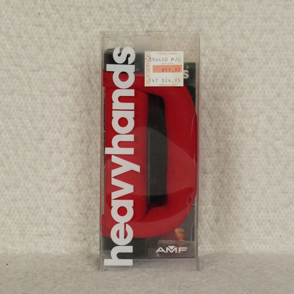 AMF Heavyhands Aerobic Hand Weights 2 lb Set 1 lb Each Walking Running Dumbbells